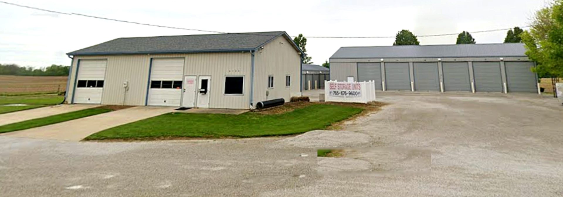 Mirror Visions Self Storage facility with individual drive-up storage units